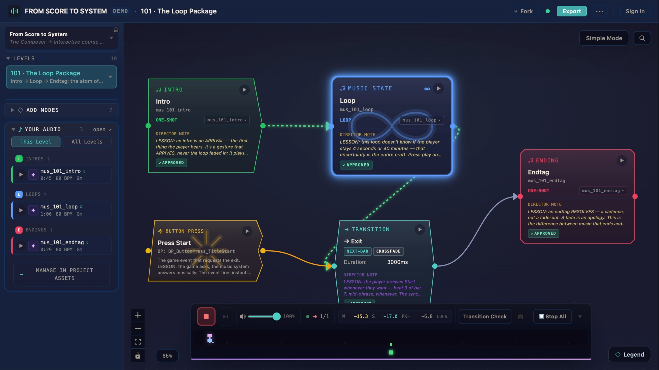 Loop Package detailed action